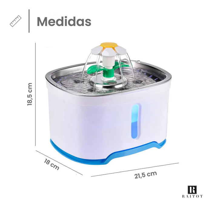 Bebedero para mascotas automático Raitot Automático con capacidad de 2.4L color blanco