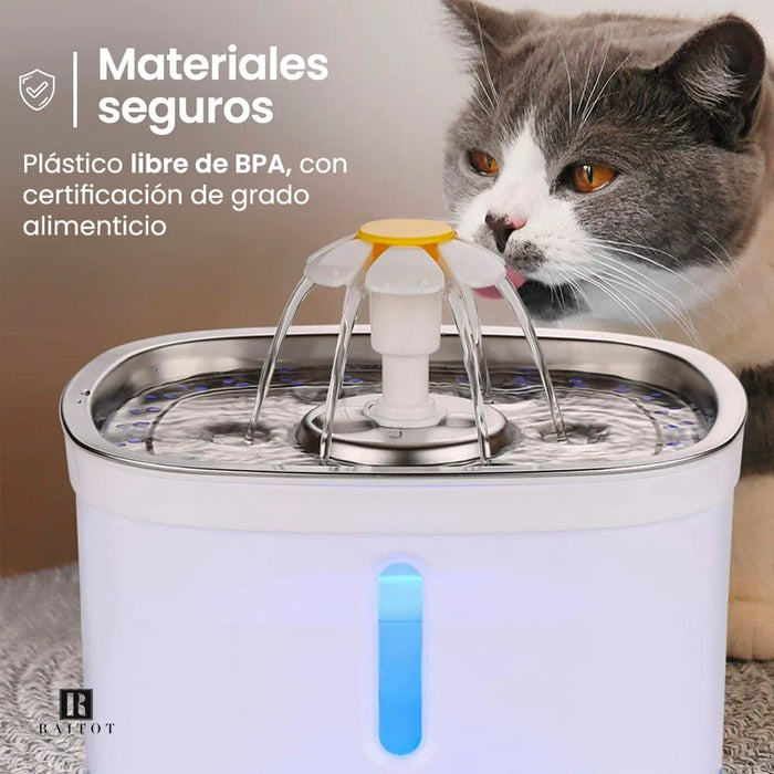 Bebedero para mascotas automático Raitot Automático con capacidad de 2.4L color blanco