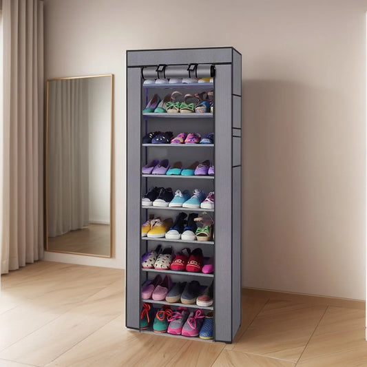 Mueble Zapatero Botinero Organizador Estantes 8 Niveles Color Gris